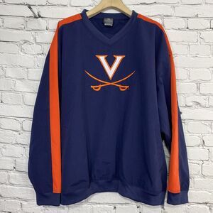 Vintage Virginia Cavaliers Knights Apparel Pullover V Neck Jacket Size XXL Lined